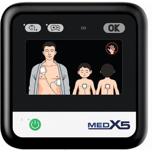 Primedic Defibrillator myPAD mit LED-Leuchtelementen für Laien, AED mit automatischer Schockauslösung für Erwachsene & Kinder
