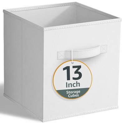 "Sorbus 13"" Foldable Storage Cube Basket Lightweight Organization Solutions - Single Pack - 13"" L x 13"" W x 13"" H"
