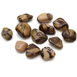 Bag of 12 Medium African Tumble Stones - Jasper Nguni