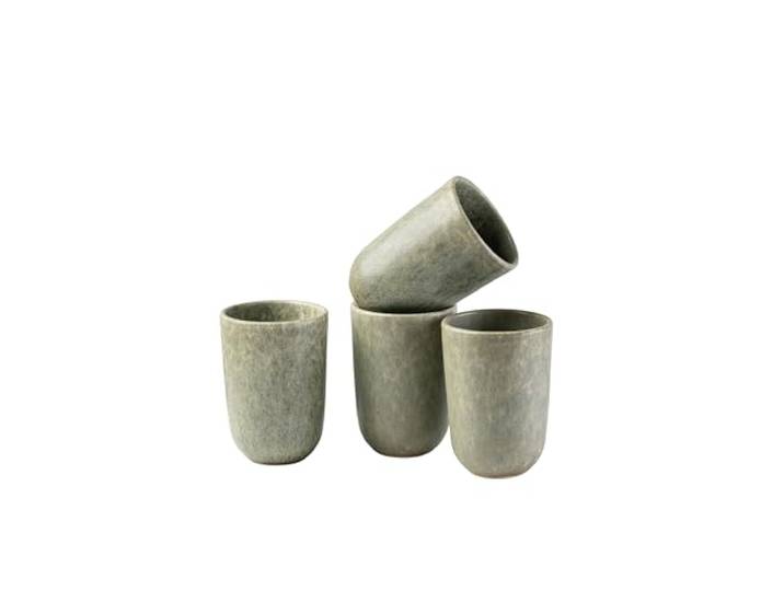 Gipfelstück Kaffeebecher-Set, Steinzeug Moos'N'Stein Grün