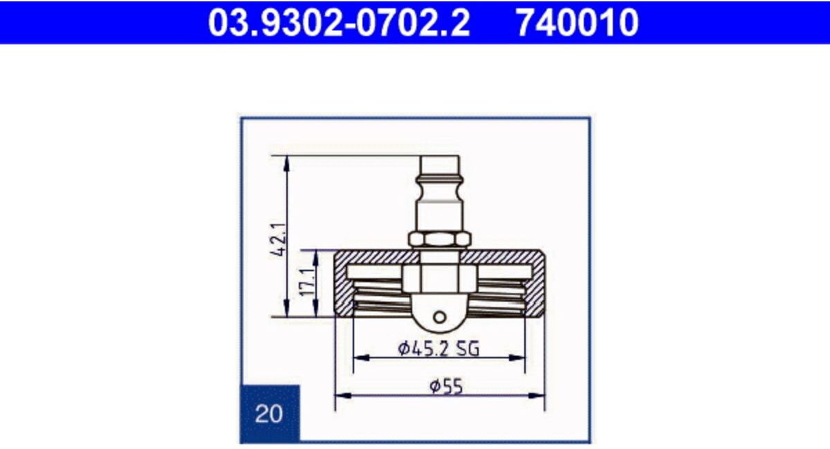 Tube de reniflard ATE 03.9302-0702.2