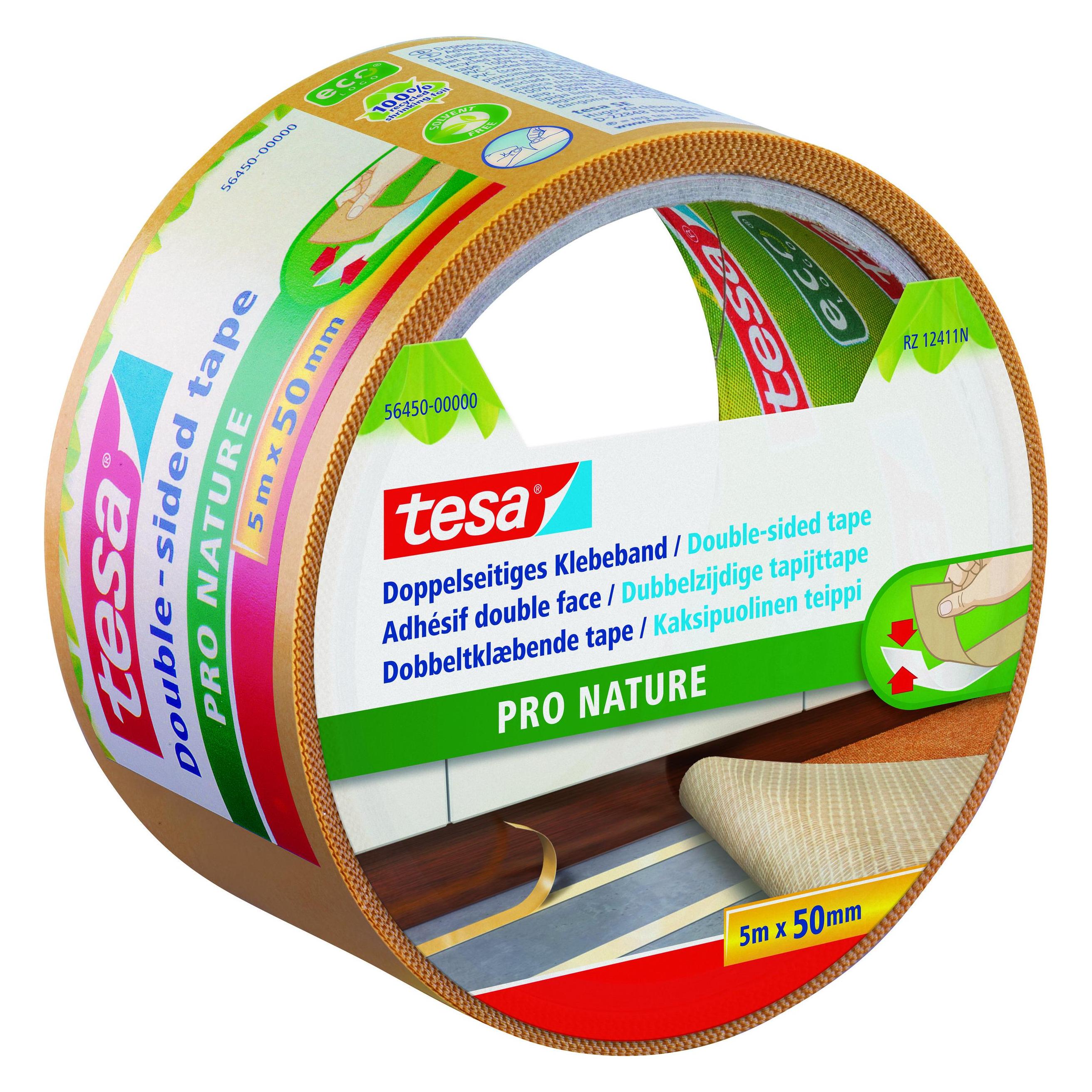 tesa Verlegeband PRO NATURE, doppelseitiges Klebeband (50 mm) (56450-00000-11)