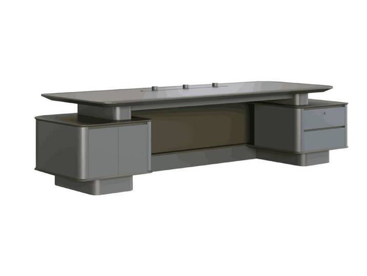 JVmoebel Empfangstheke Designer Empfangstresen in Grau aus hochwertigem Material