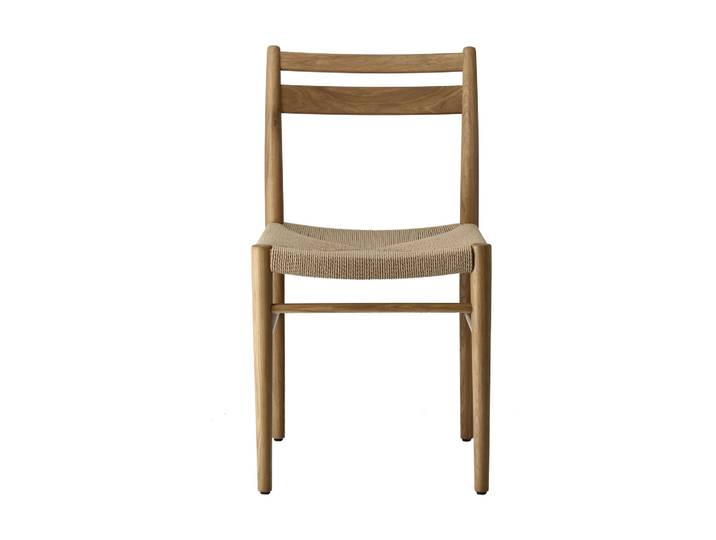 1898 Chaise de salle à manger Fridhem Papercord-laquered oak