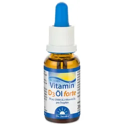 Dr. Jacob's Vitamin D3 Öl forte 2000 IE D3 hochdosiert 640 T 20 ml