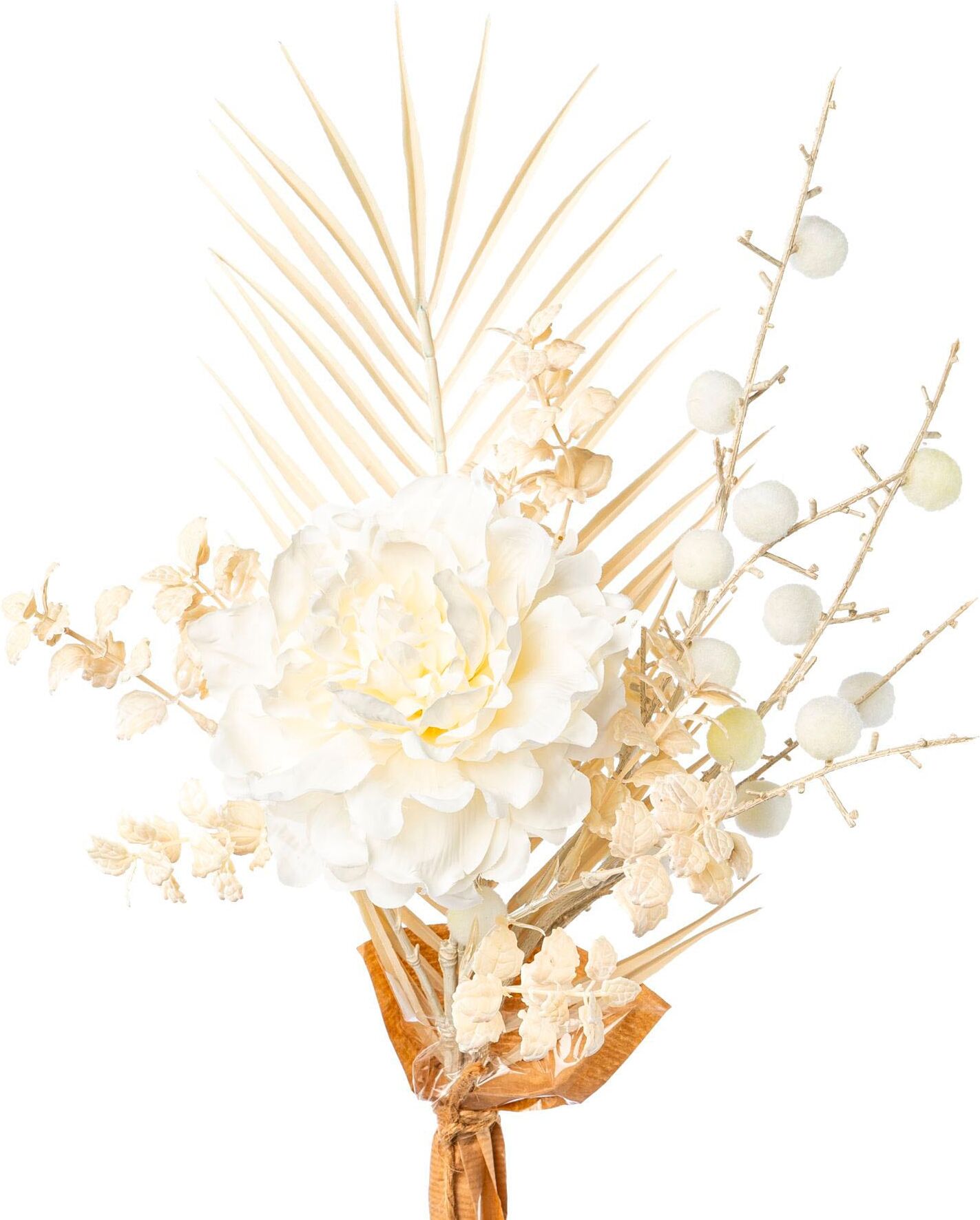 Kunstblumenstrauß CREATIV GREEN "Peonien-Mix-Bund", beige (creme), B:15cm H:58cm T:12cm, Polyester, Kunstpflanzen