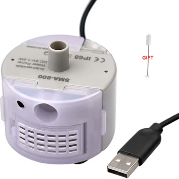 Inspire Curations USB Pet Fountain Replacement Pump Quiet Submersible Water Pump For Cat Fountains water Pump