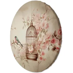 RUNDES BILD Rosa 40/40 cm