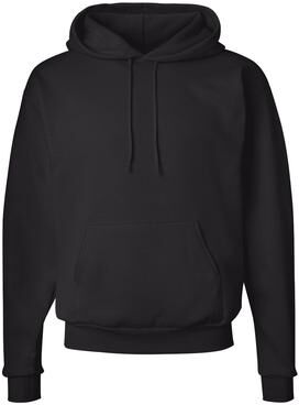 Hanes P170 EcoSmart Hooded Sweatshirt in Black size 5XL   Cotton Polyester