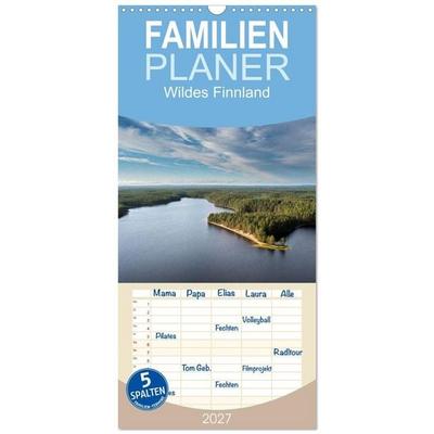Familienplaner 2027 - Wildes Finnland mit 5 Spalten (Wandkalender, 21 x 45 cm) CALVENDO