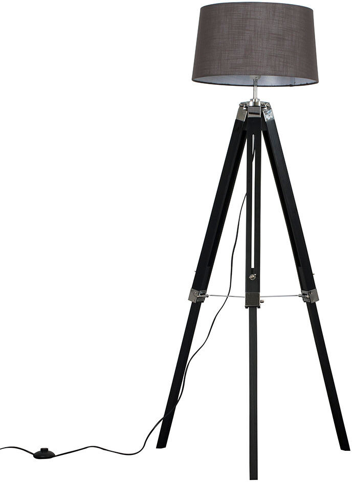 Brayden Studio Bella Vista 152 H cm Tripod Floor Lamp Dark Grey 152cm H X 65cm W X 65cm D