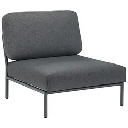 Sessel Level Houe Gestell dunkelgrau, Polster grau, Designer Henrik Pedersen, 81x82x95 cm