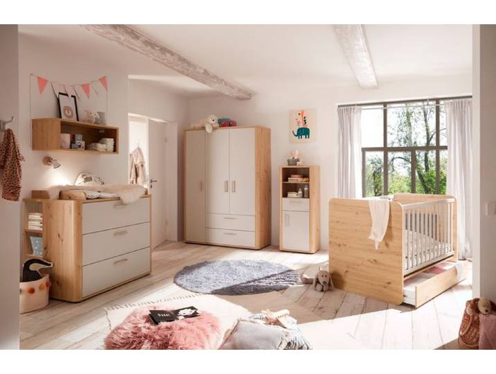 Wickelkommode Lilly Asteiche Holzoptik Wickeltisch