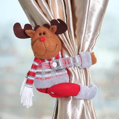 Inspired Deals Festive Christmas Curtain Tiebacks Cartoon Doll Curtain Buckle For Holiday Window Decor elk