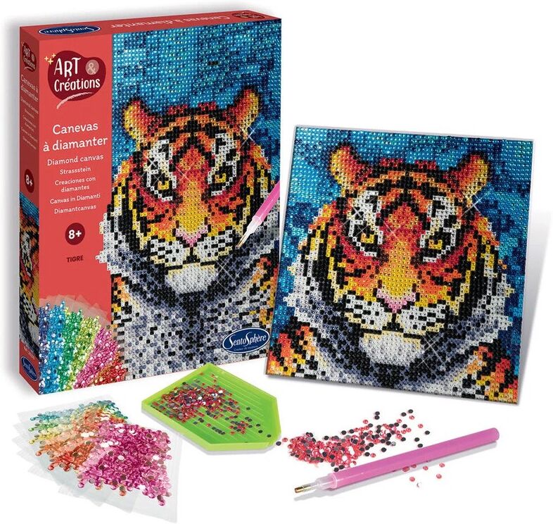 Art & Créations Canevas à diamanter Tigre - Sentosphère