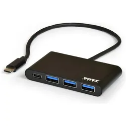 Port Designs USB-C Hub (USB-C, 3 Ports), Dockingstation + USB Hub, Silber
