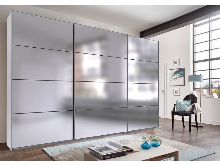 Schwebetürenschrank England Typ B 360 x 236cm Weiß/Weiß