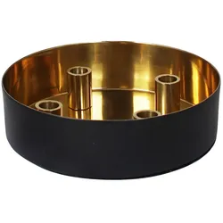 Kerzenhalter Rivala schwarz/gold 24cm