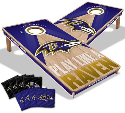 Skip's Garage Baltimore Ravens NFL 2x4 Professional Cornhole Board Set