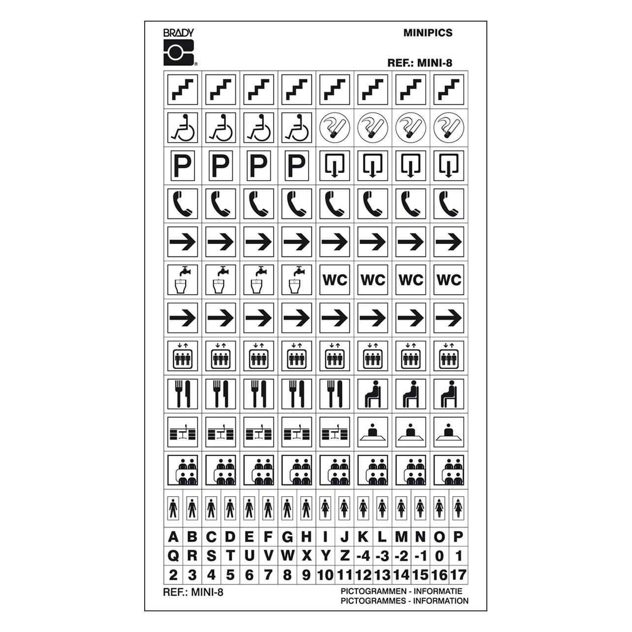 Brady Mini-Pictograms - Mini 8: (MINI-8)
