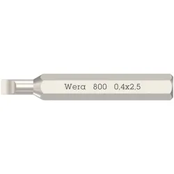 Wera 800/0 Micro Bits für Schlitzschrauben, 0,40 x 2,5 x 30 mm - 05058101001