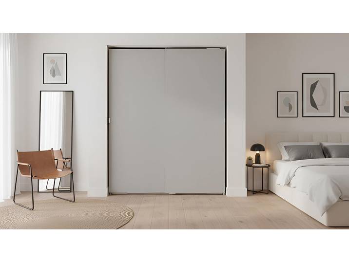 Schiebetürenschrank 210 cm breit Premium Dekore Grau