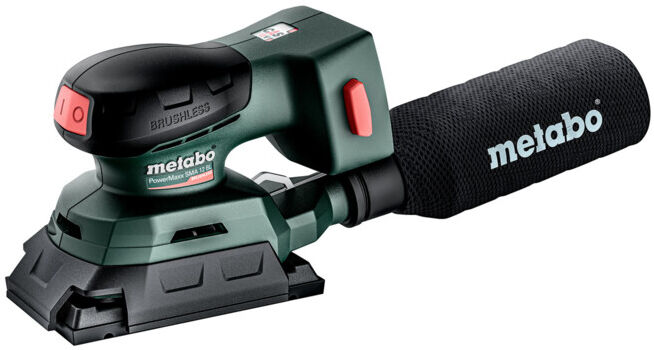 Ponceuse vibrante sans fil Metabo PowerMaxx SRA 12 BL avec plateau de ponçage 80 x 133mm ; metaBOX 215 (602036840)