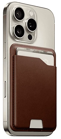 Nomad Leather Mag Wallet With Find My Tracking Brown