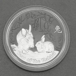 Silbermünze 2oz "Hase" 2011 Lunar II – Year of the Rabbit diff. (Australien)