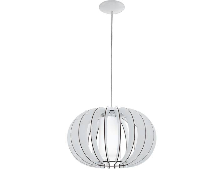 Pendellampe Stellato 2 Weiss Stahl/Holz 130 cm - Material: Holz/Stahl