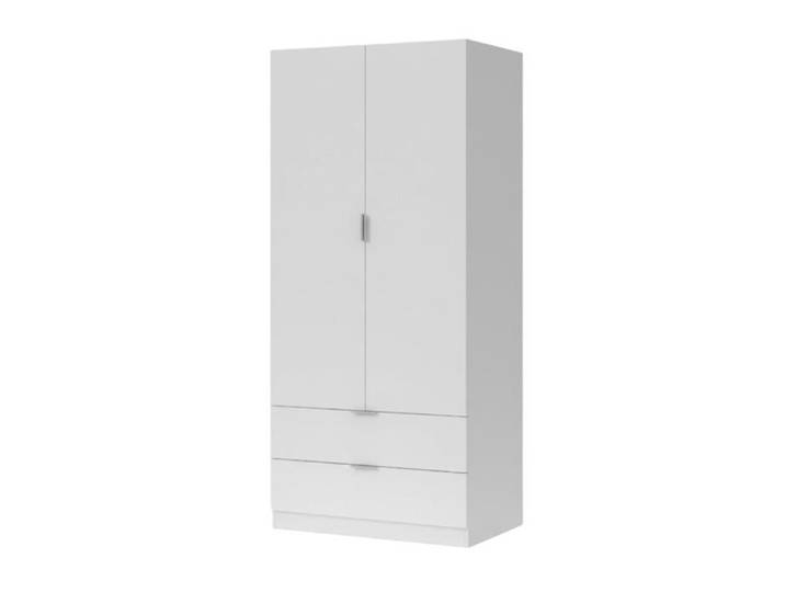 CALICOSY - Armoire 2 portes et 2 tiroirs H180 cm - DARION - Blanc