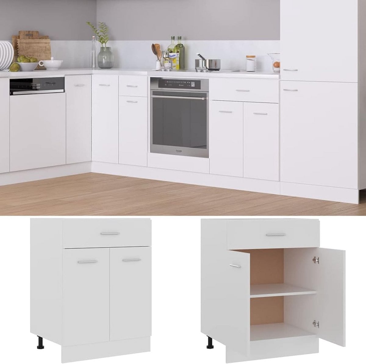 Keuken onderkast met lade en deur voor keuken of woonkamer