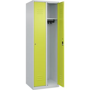 CP-Möbel Spind Classic PLUS, grün, 2 Abteile, mit Zylinderschloss, 60 x 185 cm