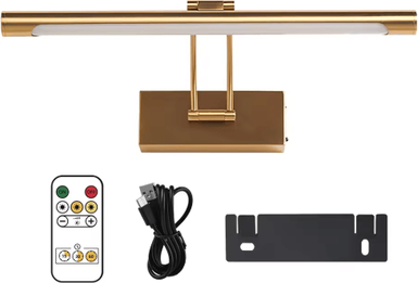 Inspire Picks 40CM Rechargeable LED Picture Light Wireless Wall Lamp With Remote Control & 4400mAh Battery gold dimming
