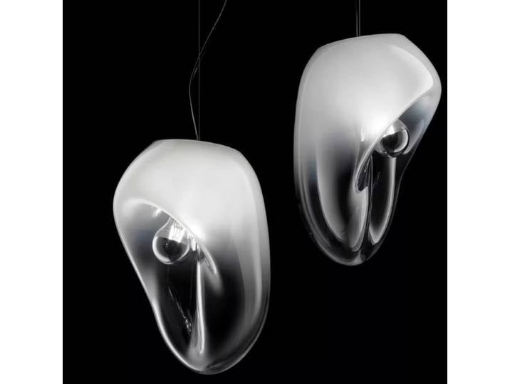 Moderne Simple nordique personnalité créative nouveau fumée gris verre lustre E27 italien design salon salle à manger suspension