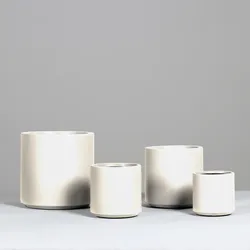 Übertopf L (H 27 cm) - beige - H 27 cm