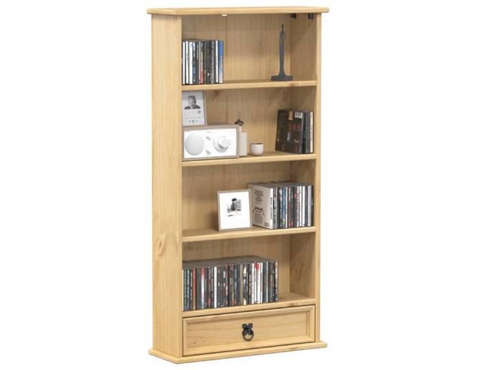 Armoire à CD Corona 52x17 5x103 cm bois de pin massif unité de rangement cd armoire de rangement cd meuble de 4002781