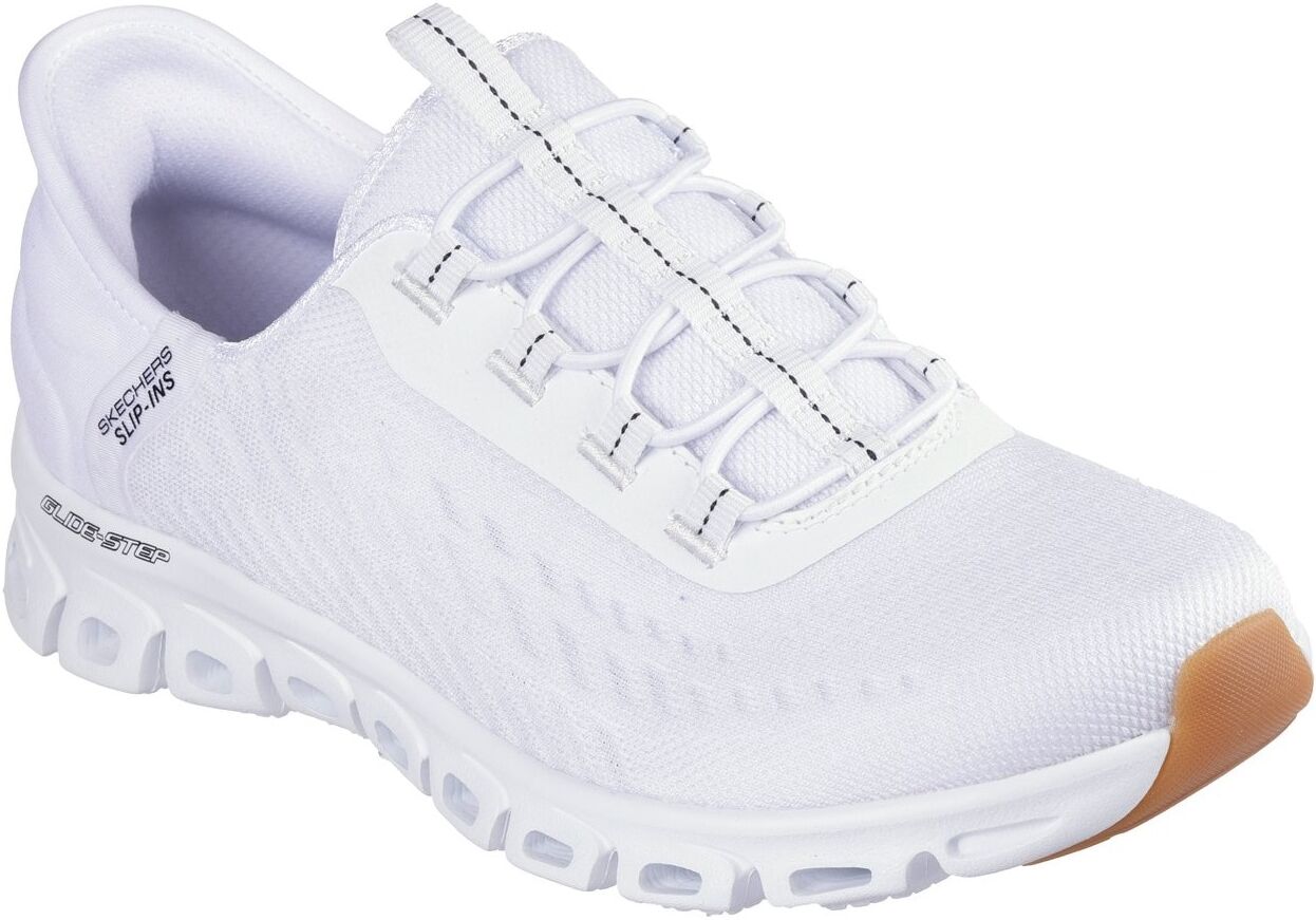 Slip-On Sneaker SKECHERS "GLIDE-STEP-TRANQUILITY", Damen, Gr. 38, schwarz-weiß (weiß, schwarz), Textil, Schuhe Slip-On Sneaker, Slipper, Freizeitschuh mit Slip-Ins Technologie