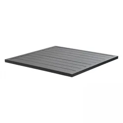 Oviala Business Quadratische Tischplatte aus Graualuminium 60x60cm Camden - Oviala
