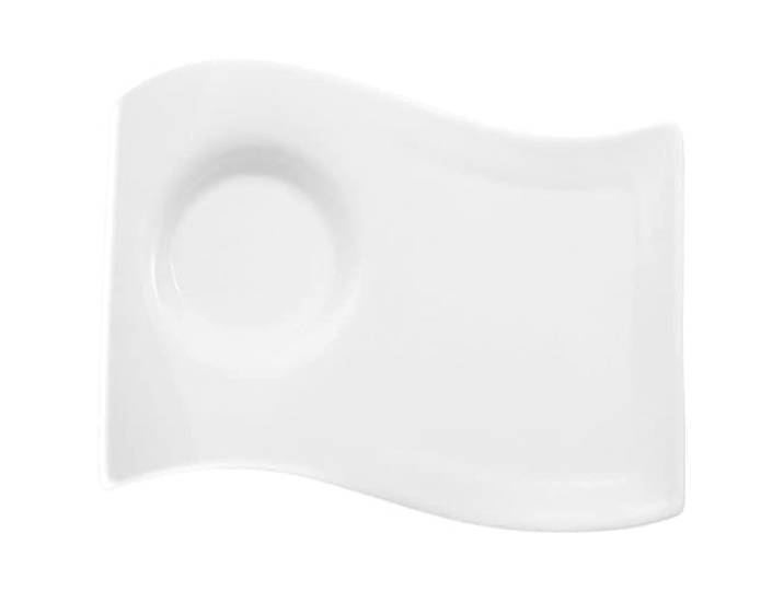 Villeroy & Boch NewWave Caffè 6er Set Untertassen groß 22x17cm weiß Porzellan