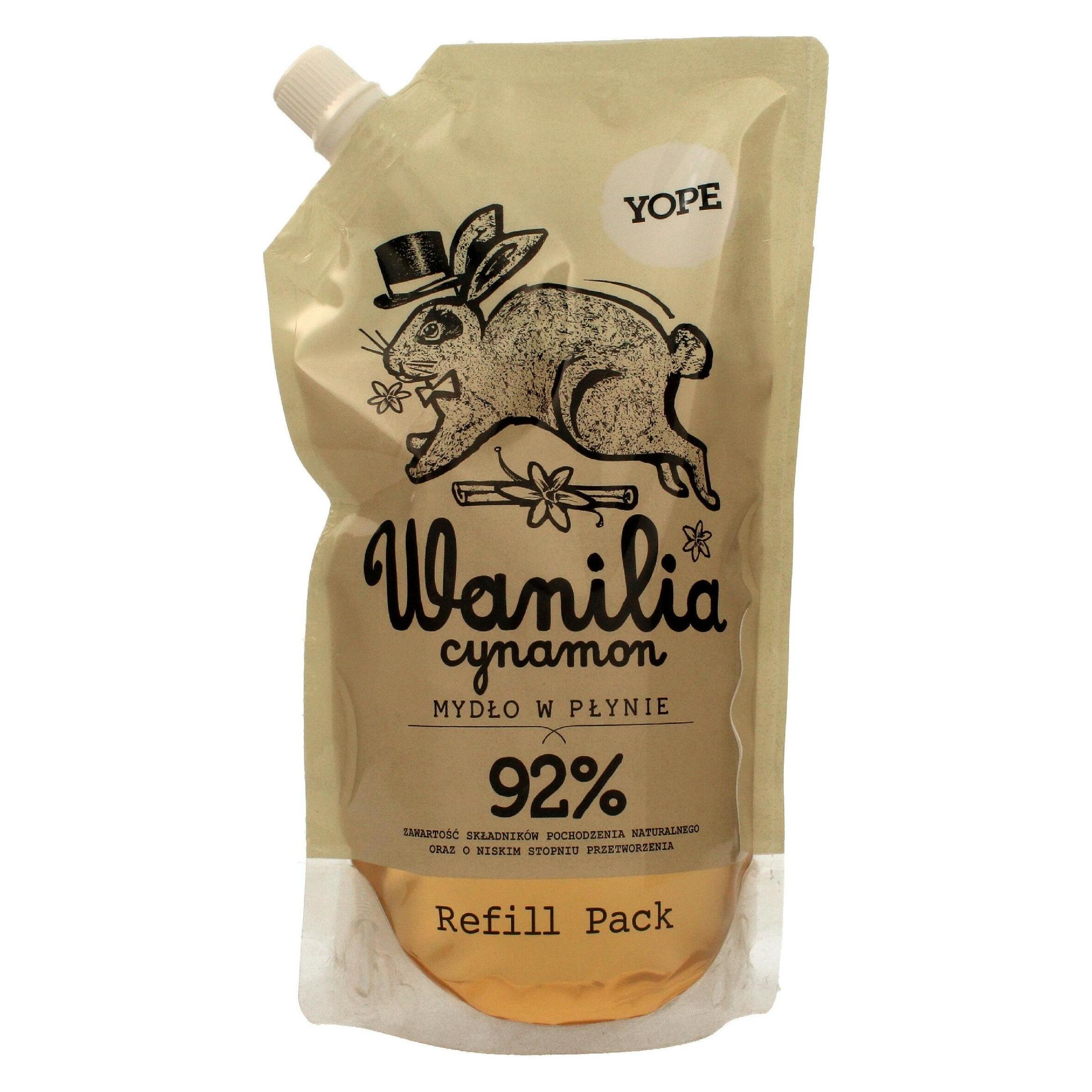 Yope Moisturising Liquid Soap Refill Pack nawilżające mydło w płynie wkład Vanilla & Cinnamon 500ml (500 ml) (5905279370012)