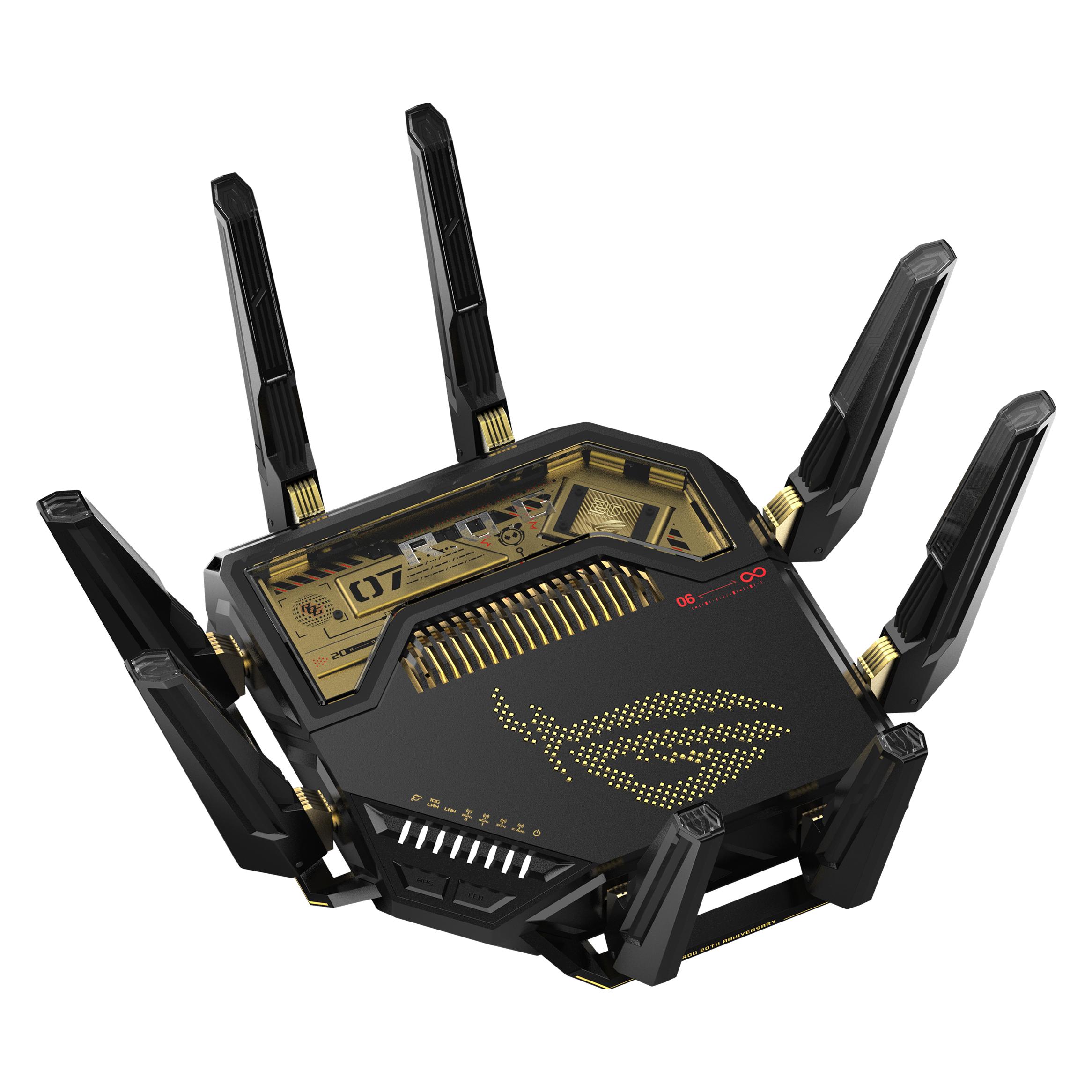 ASUS WL-Router GT-BE98 ROG 20th Edition BE25000 WiFi7 AiMesh (90IG08F0-MO9A3V)