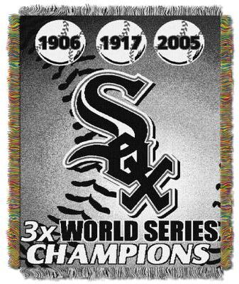 White Commemorative Series Throw by MLB in Multi