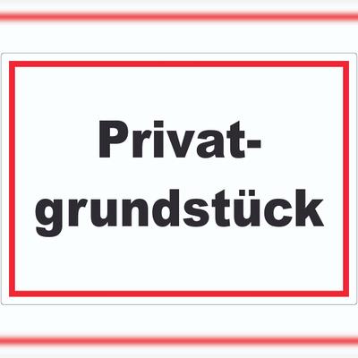 HB-Druck Privatgrundstück Aufkleber schwarz-weiß-rot A3 (297x420mm)