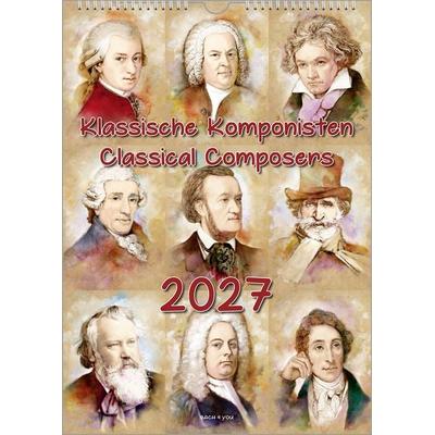 Komponisten-Kalender, ein Musik-Kalender 2027, DIN A4