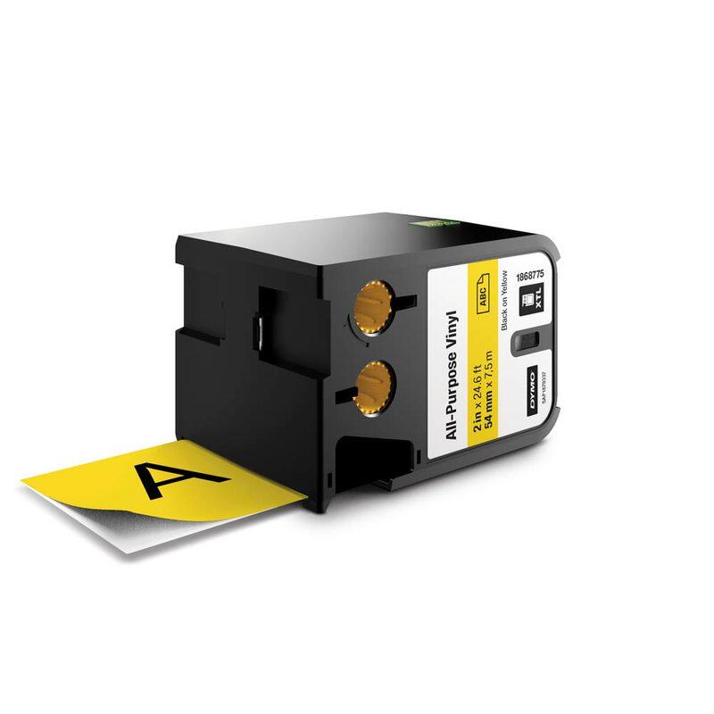 DYMO® Original XTL Schriftband - schwarz auf gelb - für XTL 500, farbiges Vinyl, endlos 1868775