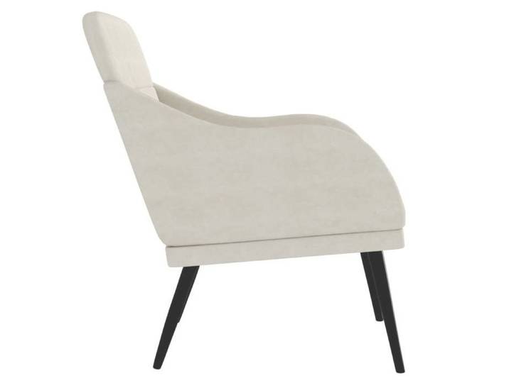 CHIC 1 PLACE Fauteuil scandinave - Crème 63x76x80 cm - Velours 63x76x80 cm @43