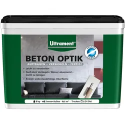 Ultrament, Spachtelmasse + Mörtel, Beton Optik, anthrazit, 8kg