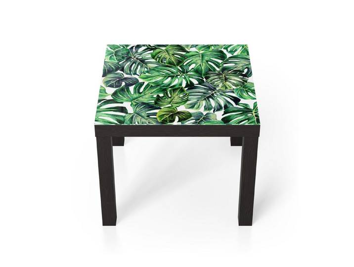 DEQORI Couchtisch 'Tropisches Flair', Glas Beistelltisch Glastisch modern