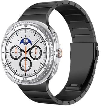 Everyday Crate Samsung Galaxy Watch8 Classic Stainless Steel Watch Band Integrated One Bead Replacement Strap black